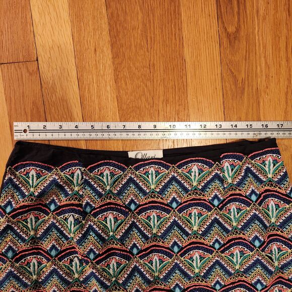 Anthropologie Ollari New York Beaded & Embroidered Skirt, Boho, Unique, Sz L - Picture 8 of 11
